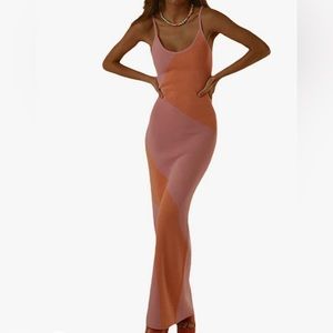 Knit bodycon maxi dress